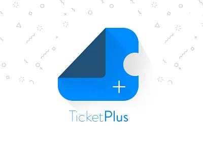 Ticktplus concept flatdesign logo material mobile movie ticket ui ux