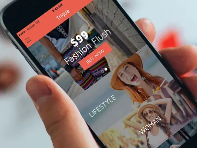 Shopping App Home Page app application flat homepage interface ios search ui ux