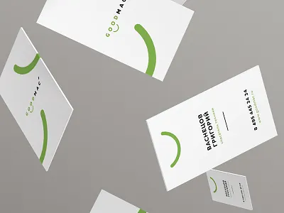 GoodMac - visit card apple brand branding card clean green logo logotype mac style visit white