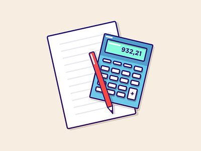 office brasil calculator illustration office onboarding set sp