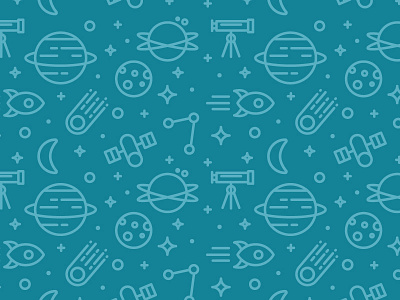 Space! icon jupiter moon museum pattern planet space spaceship telescope wallpaper