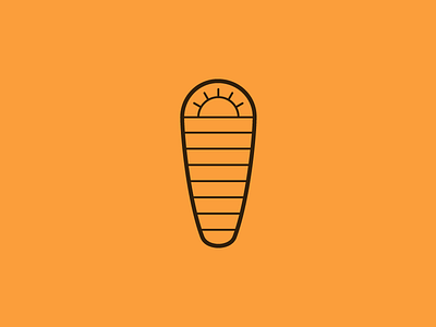 Swell Bag adventure editorial illustration lines sleeping bag sunset