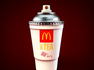 I'm lovin' it 3d can cinema 4d mcdonalds paint photorealistic