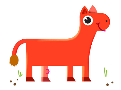 Cheeky Donkey animal character childrens color colorful donkey wild wildlife