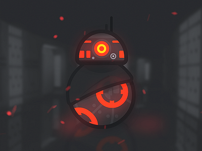 Darth BB-8 bb 8 bb8 darkside droid flat star star wars vector wars