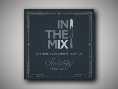 In The Mix Party Invitation austin bobby dixon industry industry print shop screenprint texas type typography vector