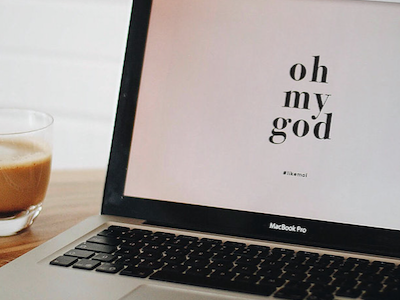 Oh My God background classic didot font gradient macbook serif typography