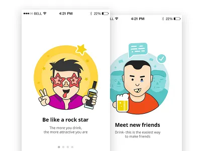 App illustrations art clean drink flat graphic design icon red simple ui vector