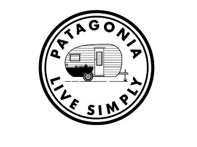 Camper Patch camper camping live outdoors patch pin simply vector