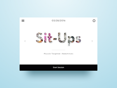 Workout of the Day clean dailyui elegant sit ups sketch ui workout
