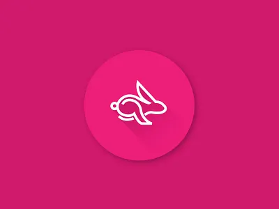 Rabbit Logo brand creative flat icon line lined logo logos rabbit rabbits simple unique