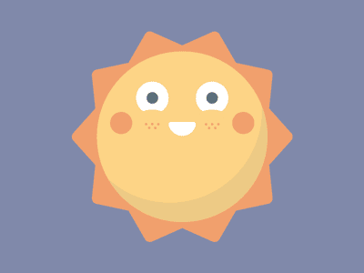 Good Day Sunshine animation bright colourful good day happy joy rays smiling sun sunshine