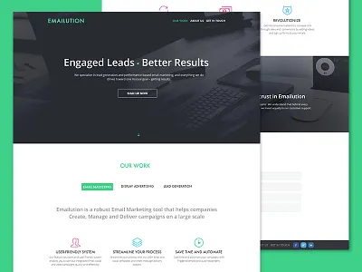 Emailution ui ux website website design