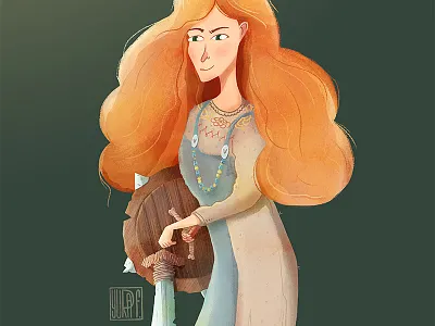 Viking La Chica art artist cartel cg cgchallenge chica digitalart drawing girl illustration viking