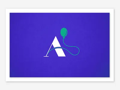 A balloon 36daysoftype a graphic design letter logo modern type typo typography vector