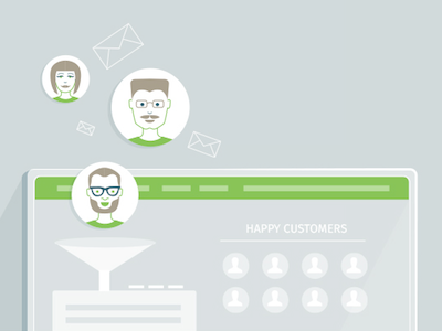 Happy Customers icons web illustration