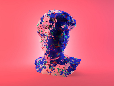 Dripping 3d arnold dripping head maya paint procedural sculpture shading texturing