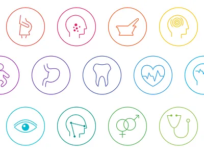 Health Icons ayurveda category icons dentist eye health heart icons line icons stroke icons