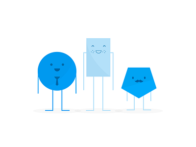 Shapes & Sizes blue illustration shapes and sizes simple