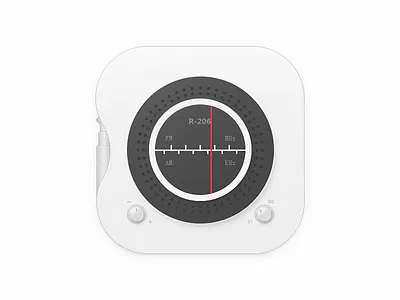 Tecsun R-206 flat icon radio