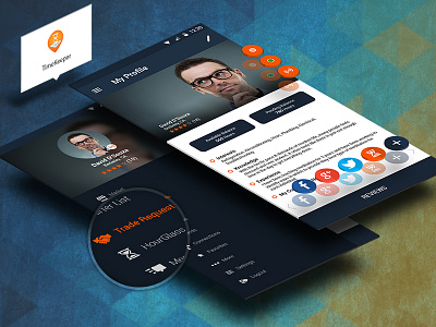 Timekeeper- Exchange Services Or Bid for the Cost design iphone app design ui
