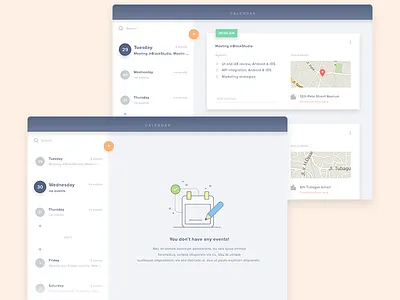 Calendar agenda calendar date empty state illustration ios ipad schedule tablet task timeline