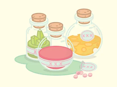 My Bottle Collection bottle cheese create medicine slime the cure thick lines vector