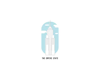 The Empire State Icon building icon nyc simple