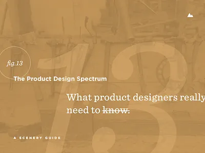 The Product Design Spectrum design guide product scenery