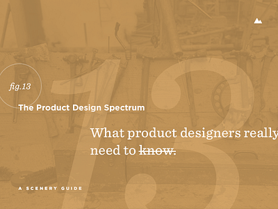 The Product Design Spectrum design guide product scenery