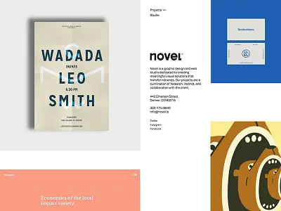 Novel website branding design development novel studio