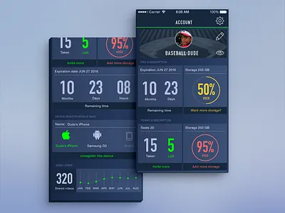 Account profile ios ui ux