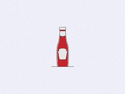 Heinz Ketchup condiment illustrator ketchup minimalist