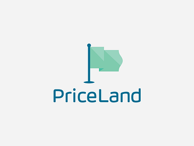 Price Land Logo Design blue logo clever logo flag flag icon flag logo green flag land letter p logo design price price sticker smart logo