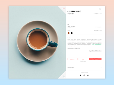 Daily Ui Day #012 012 clean coffee dailyui e commerce minimal product shop ui web