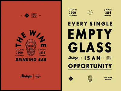 Bodega Postcards bar bodega brand california typography wine
