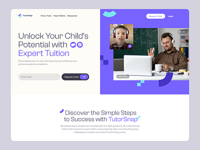 Tutoring Platform Website design productdesign ui uidesign ux webdesign