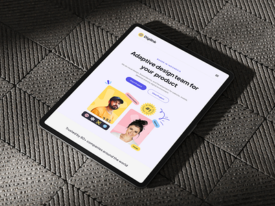 Digilink - Digital Agency Landing Page - Tablet - Mockup ads agency app b2b company design digital agency digital marketing framer marketing template ui ui design ux