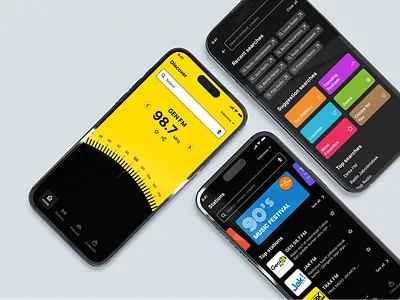 HorizonFM - Radio Mobile Apps app branding design graphic design health illustration logo ui ux vector