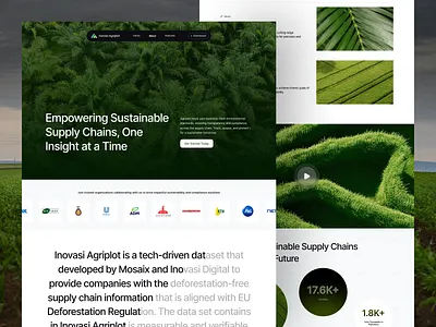 Agriculture Landing Page about about page agency agriculture agriplot business cansaas clean design fresh interface landing landing page minimalist saas ui ux web app web design website