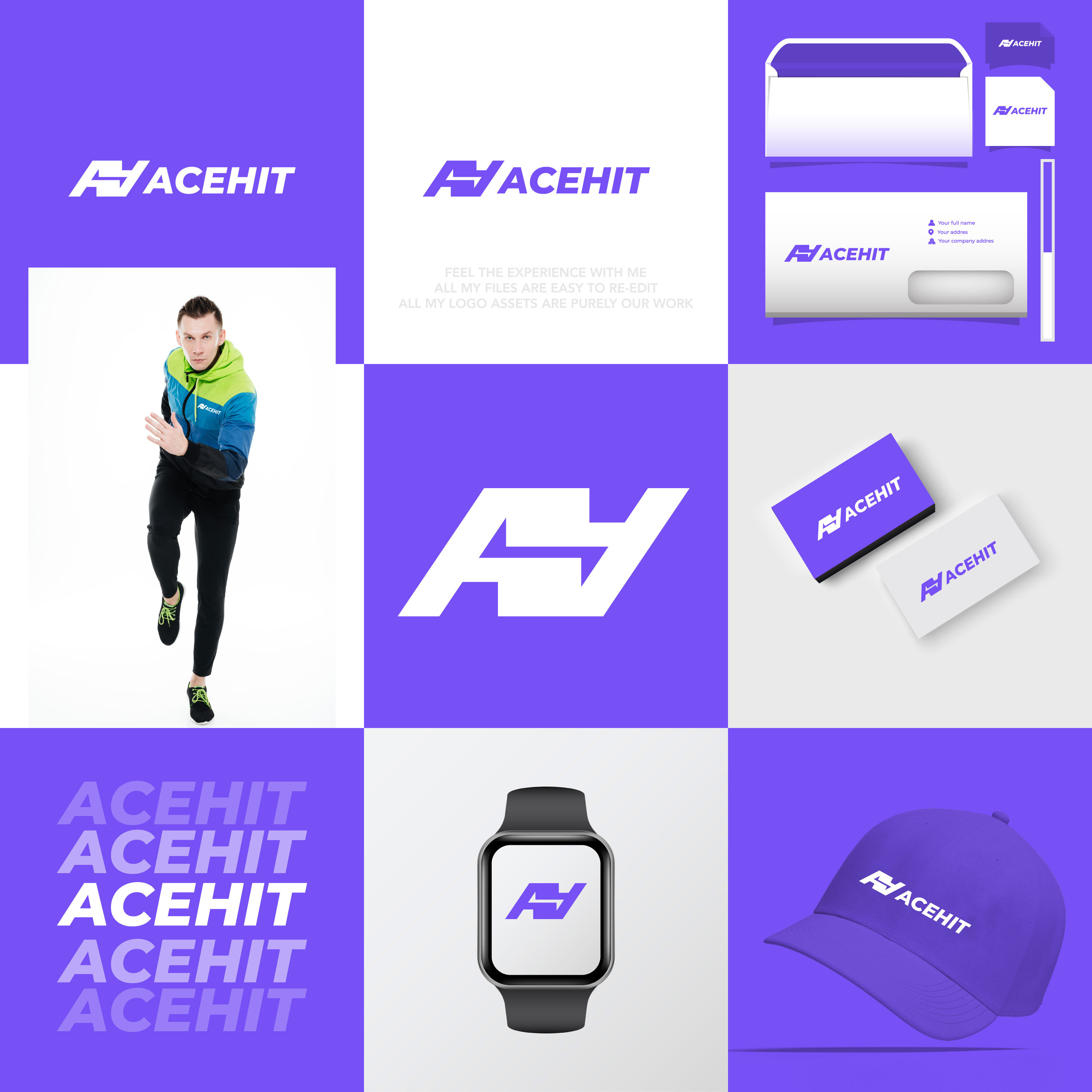 Acehit logo design a a logo acehit acehit logo ah ah logo brand brand identity branding design fitness fitness logo gym gym logo h h logo letter logo logo logo design modern logo