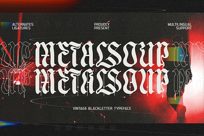 Metal Soup Blackletter Typeface blackletter design font fonts letteing typeface