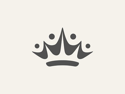 People's Crown Logo branding design graphic design group illustration king logo luxury minimalist people royal team vector