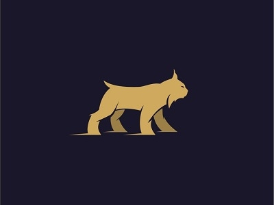 Lynx application cat creative design icon logo lynx simple wild