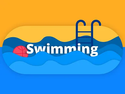 Swimming Illustration - Yo android education illustration ios minimal mobile passion startup swimming ui ux web