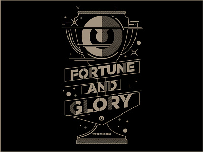 Fortune and Glory graphic design illustration teeshirt design