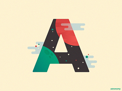 A 36days a 36daysoftype alphabet astronomy flat illustration letter planet