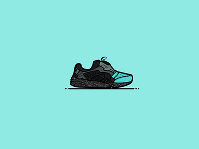 Ronnie Fieg X Puma Disc Blaze "Cove" aqua icons illustration puma shoes sneakerhead sneakers tech trainers vector