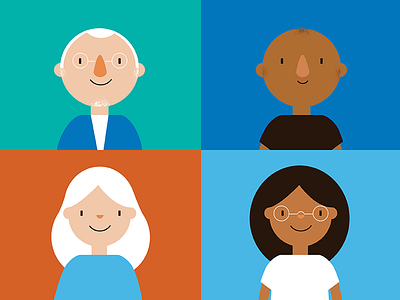 Characters characters faces graphic illustration simple