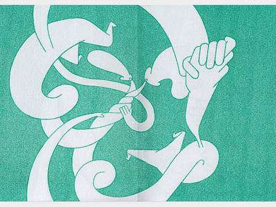 Tango character dance love riso risography tango twist zine